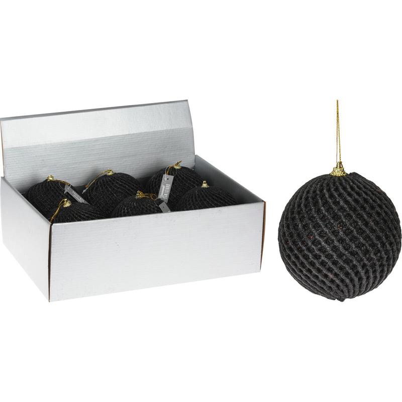 Black Ball with Glitter 12cm - Default Title