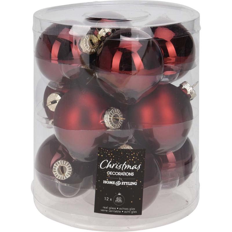 Bordeaux Glass Ball 6cm S/12 - Default Title