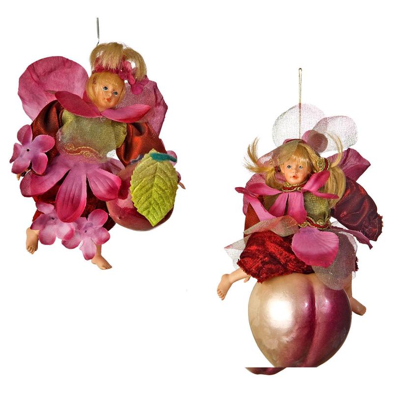 Ceramic Fairy with Fruit S/3 16cm - Default Title