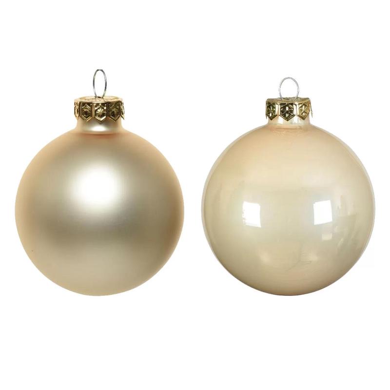 Champagne Glass Balls 8cm Set of 8 Pieces - Default Title