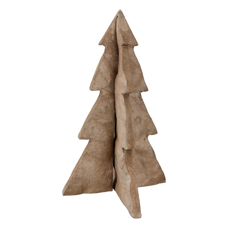 Decorative Object Christmas Tree 'Nordic' Paper Pulp Brown 16x16.5x26.5 - Default Title