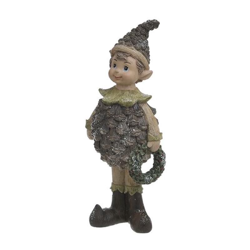 Decorative Polyresin Elf Beige/Brown 8x6x20