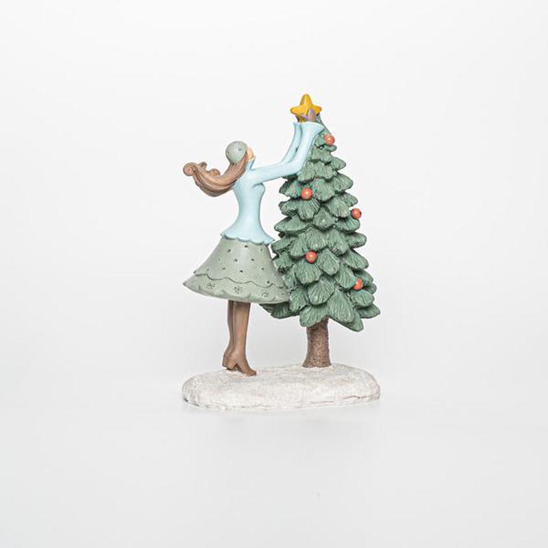 DECORATIVE POLYRESIN WOMAN WITH TREE 10x7x15 - Default Title
