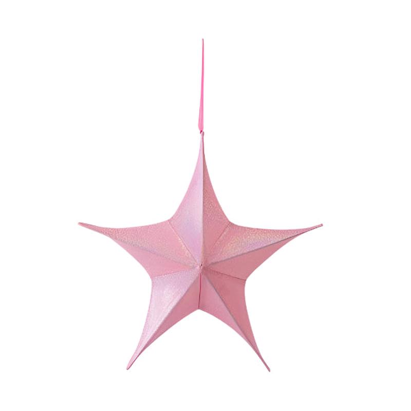FABRIC STAR PINK IRIDESCENT 40cm - Default Title