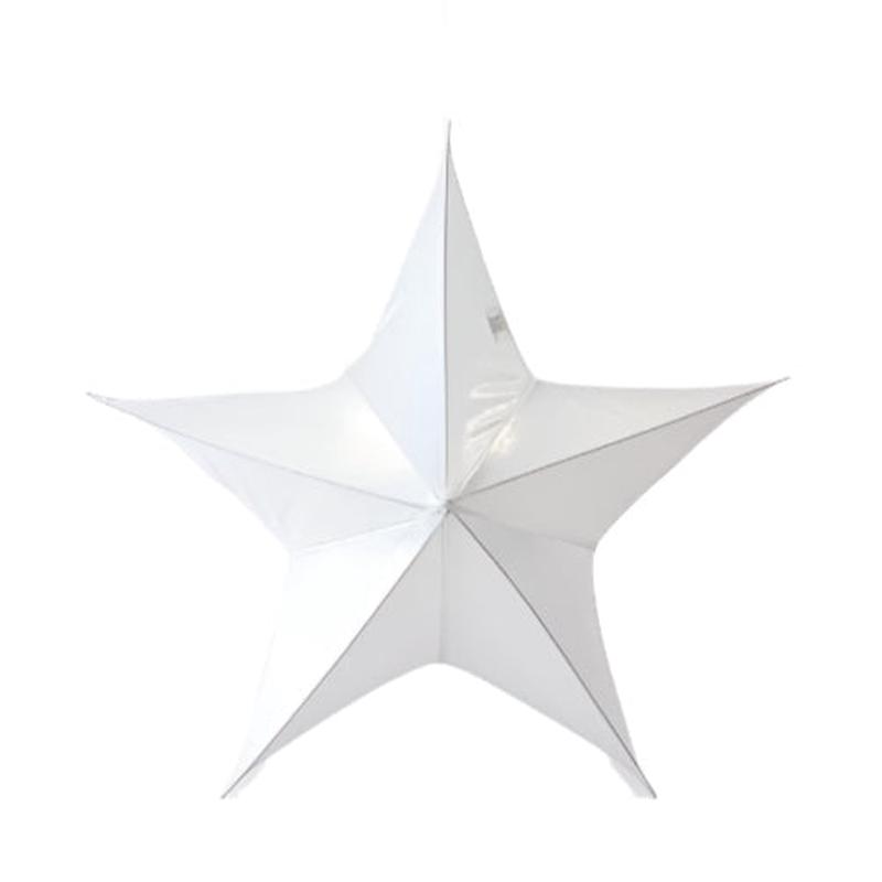 FABRIC STAR WHITE IRIDESCENT 80cm - Default Title