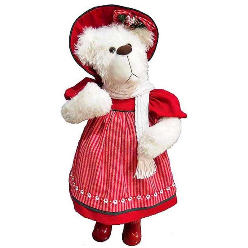 Fabric Teddy Bear with Dress 65cm - Default Title
