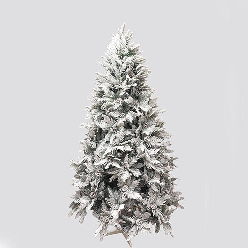 FIR TREE MIXED PVC WITH PLASTIC AND PINE NUTS SNOWY CLOSE 120x120x210 - Default Title