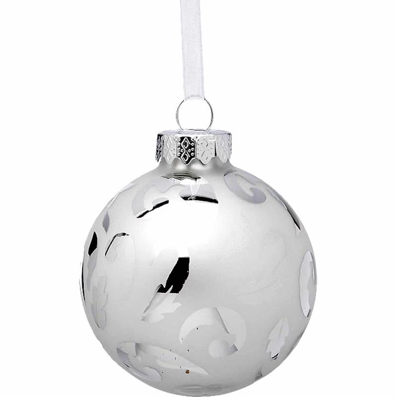 Glass Ball Silver 7cm S/3 - Default Title
