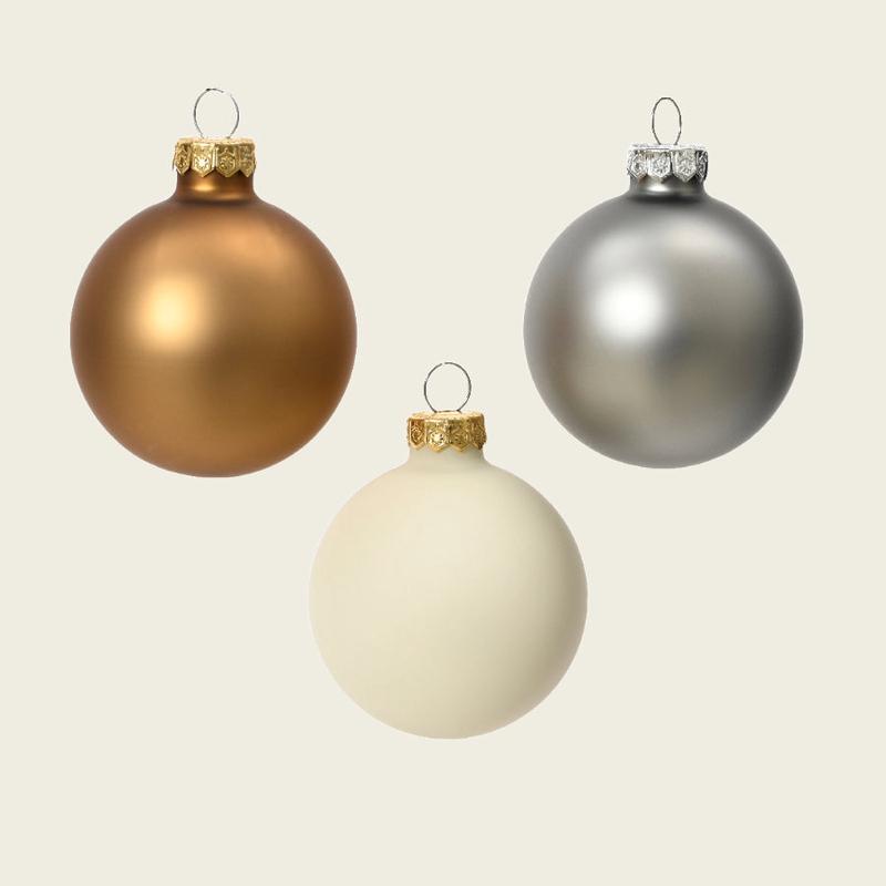 Glass Balls 3 Colors 6cm Set of 20 Pieces - Default Title