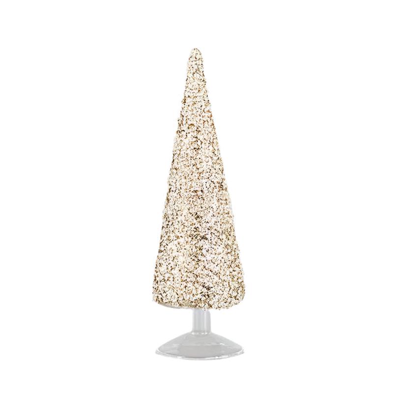 GLASS CHAMPAGNE TREE WITH GLITTER 9x9x29 - Default Title