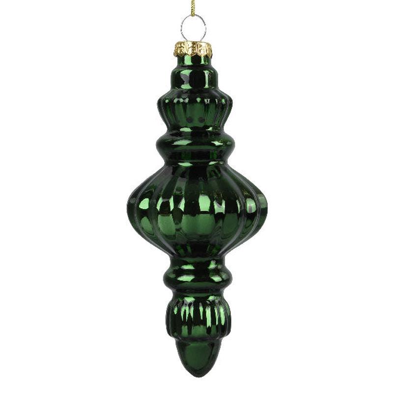 Glass Ornament Green 6x6x13 - Default Title