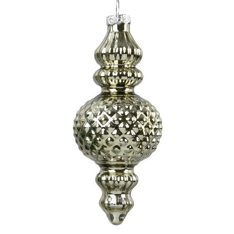 Glass Ornament Olive Green 6x6x13 - Default Title
