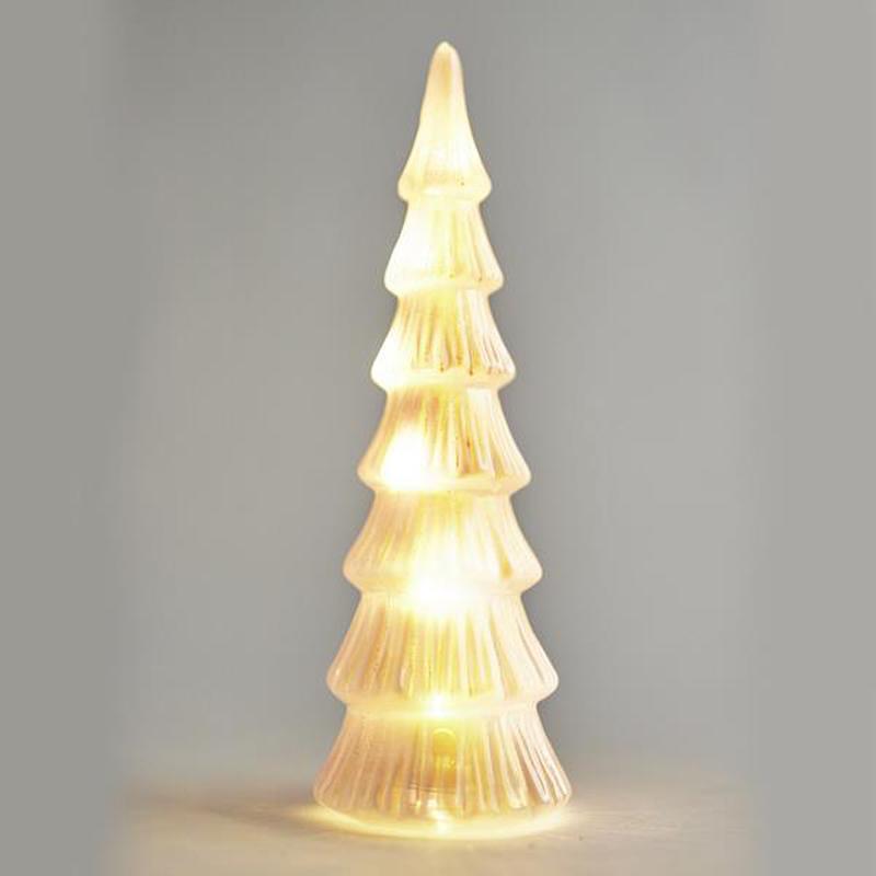 GLASS TREE PINK LIGHTED 11x11x32 - Default Title