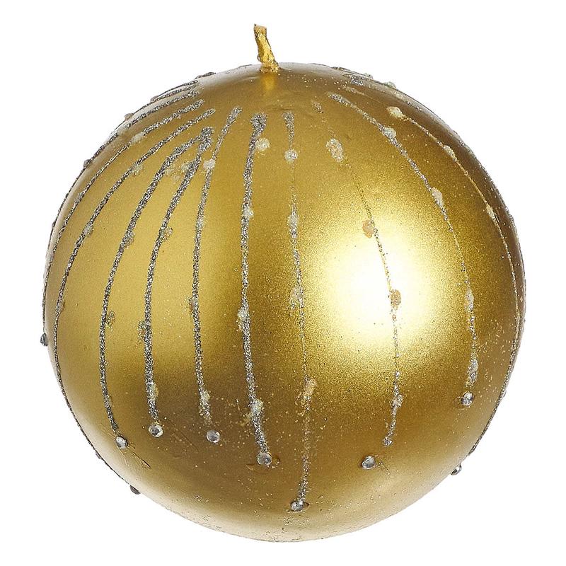 Gold Ball Candle 10cm - Default Title