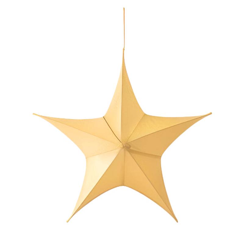 GOLD IRIDESCENT FABRIC STAR 80cm - Default Title