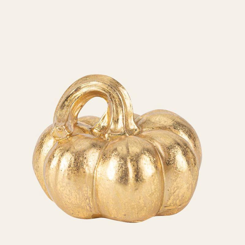 Golden Resin Pumpkin 10x10x9 - Default Title