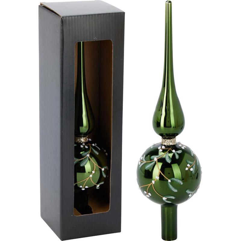Green Glass Tree Top 30cm - Default Title