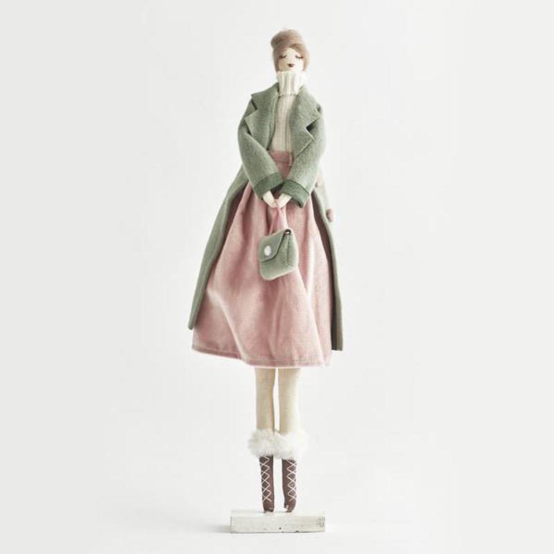 LADY WITH MINT-PINK DRESS 15x49cm - Default Title