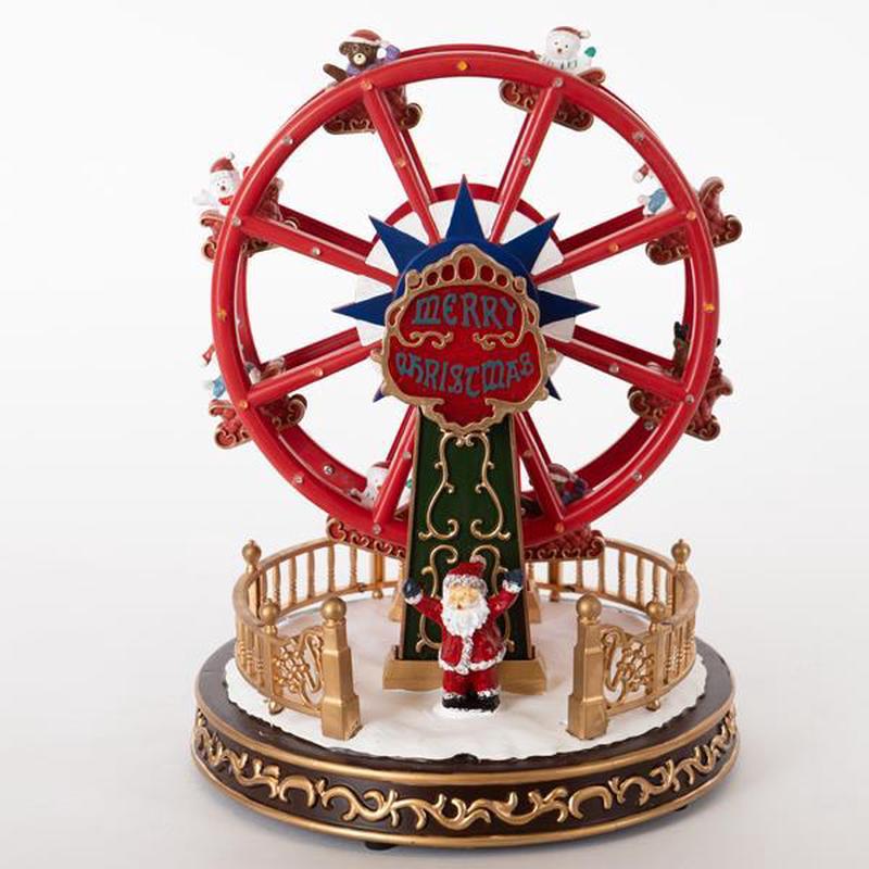 LIGHTED FUNNEL PARK FAIRING WHEEL MUSIC AND MOVEMENT WITH TRANSFORMER 21x21x26 - Default Title