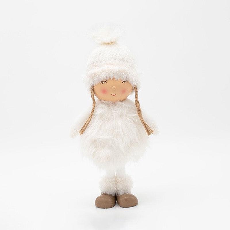 LITTLE GIRL POM POM IN WHITE CLOTHES 21x13x34 - Default Title