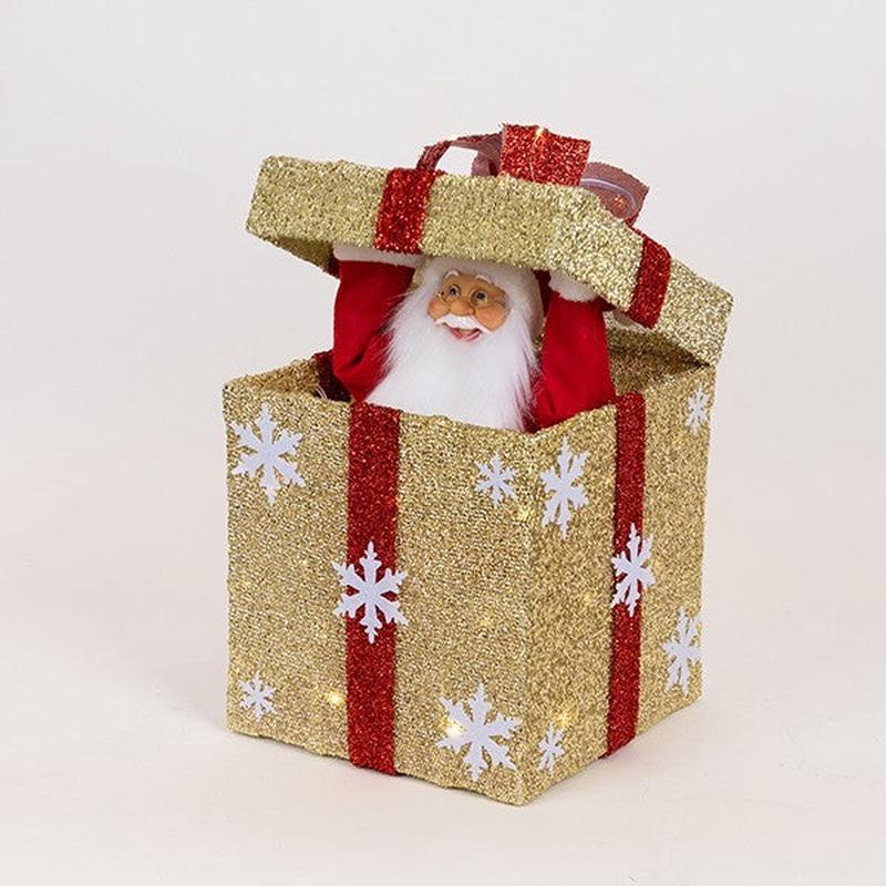 MECHANICAL GIFT WITH OPENING LID TOUCH MUSIC MOVEMENT AND LIGHT GOLD BATTERY 25x25x50 - Default Title