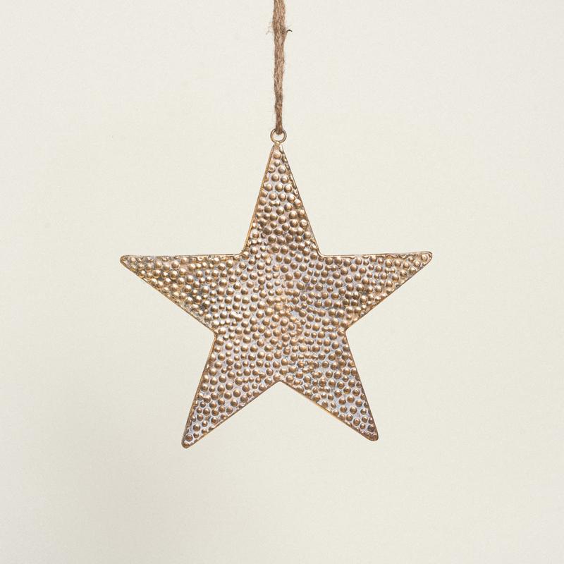 Metal Star Antique Gold 31cm - Default Title