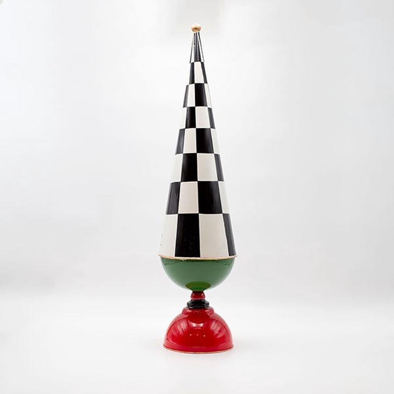 METAL TREE BLACK CHECKERED WITH RED 15x15x55 - Default Title