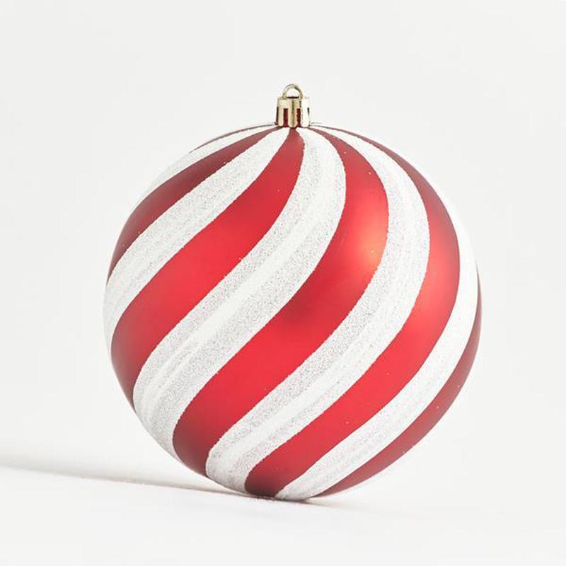 PLASTIC BALL WHITE AND RED SET OF 2 PCS 15cm - Default Title