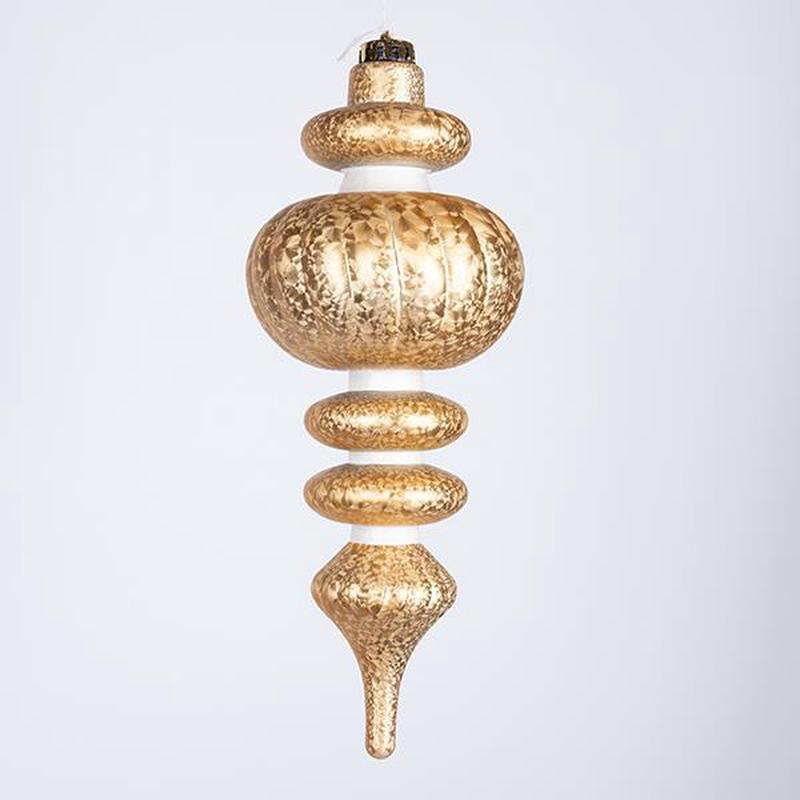 PLASTIC ORNAMENT WHITE CHAMPAGNE 12x12x31 - Default Title