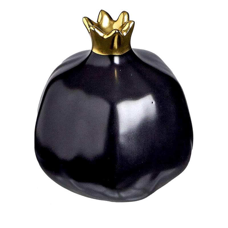 Pomegranate Ceramic Black Matte 9x10cm - Default Title
