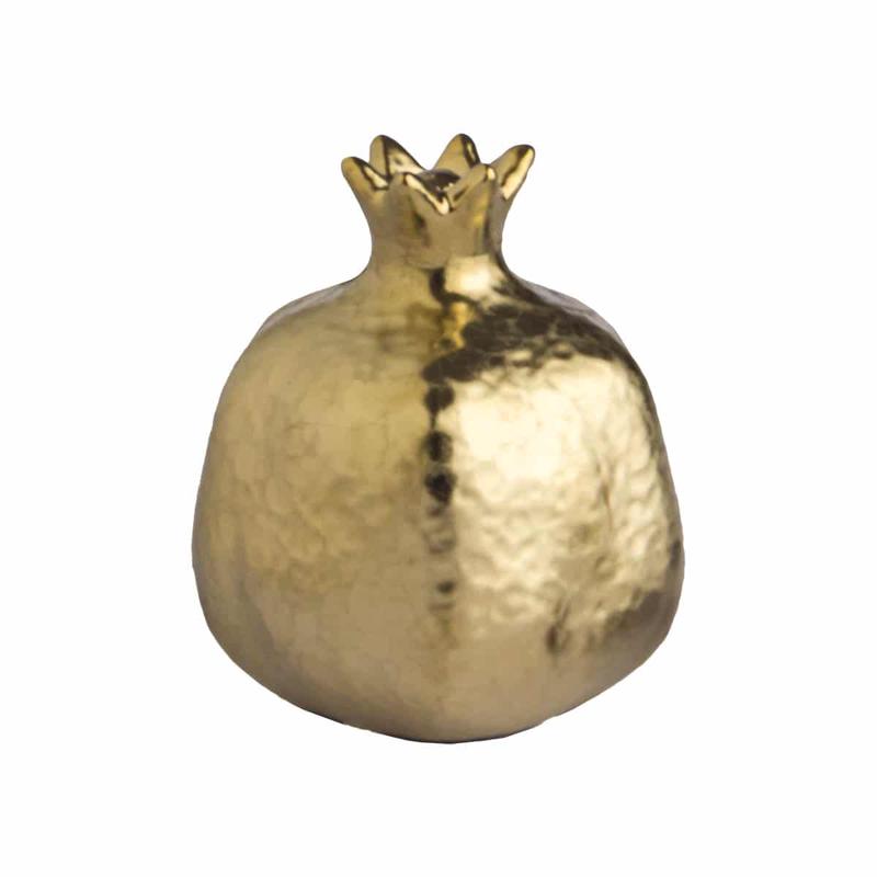 Pomegranate Ceramic Gold 11x12cm - Default Title