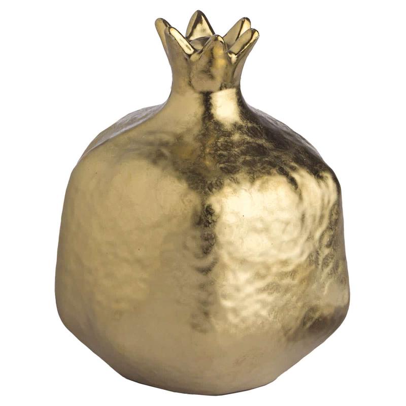Pomegranate Ceramic Gold Decorative 14x16cm - Default Title