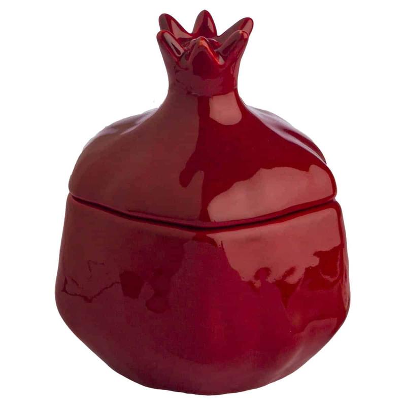 Pomegranate Ceramic Open Red 16x11cm - Default Title