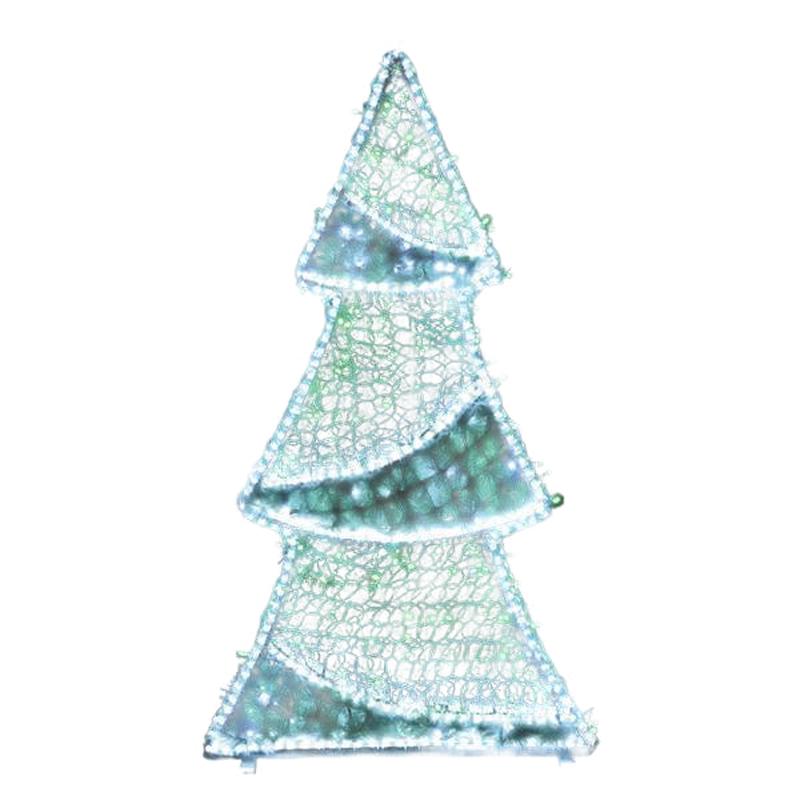 PROFESSIONAL DESIGN TREE 3D WHITE LED LIGHT LIGHT GREEN AND WHITE LED IP65 80x20x150 - Default Title