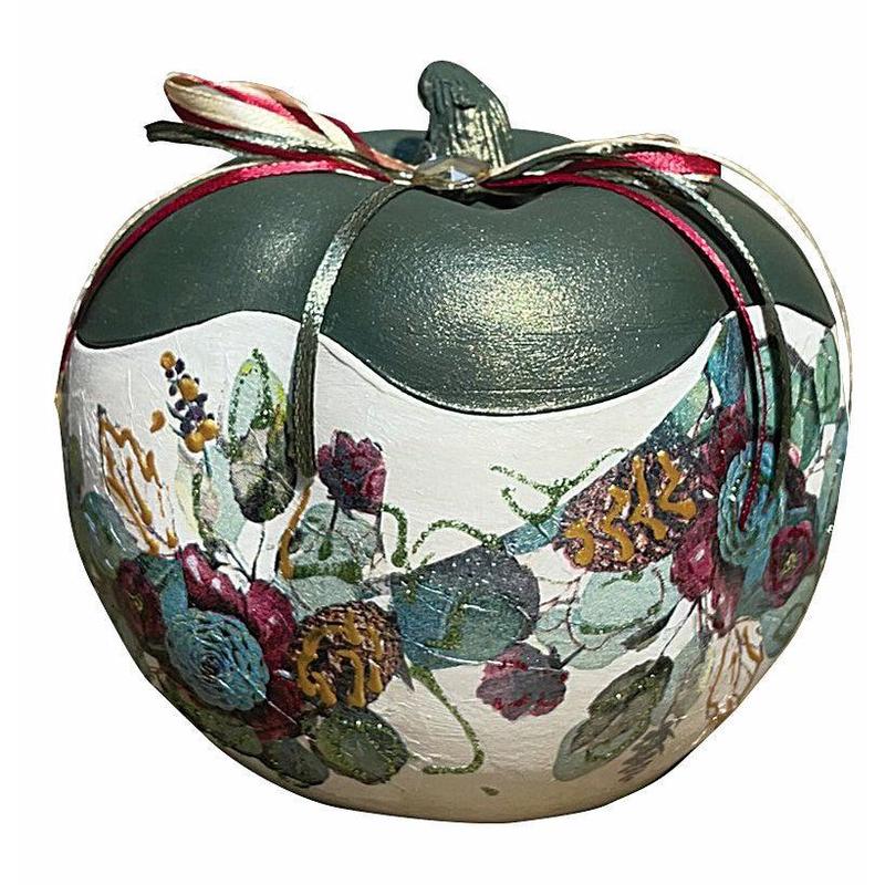 Pumpkin Opening Ceramic Green 13cm - Default Title
