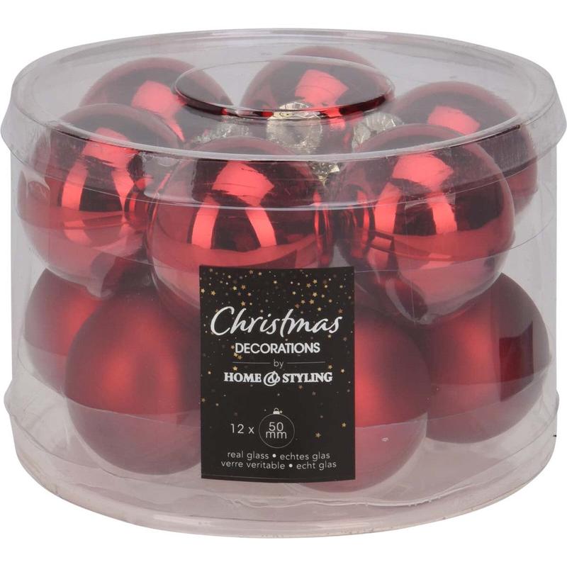 Red Glass Ball 5cm S/12 - Default Title