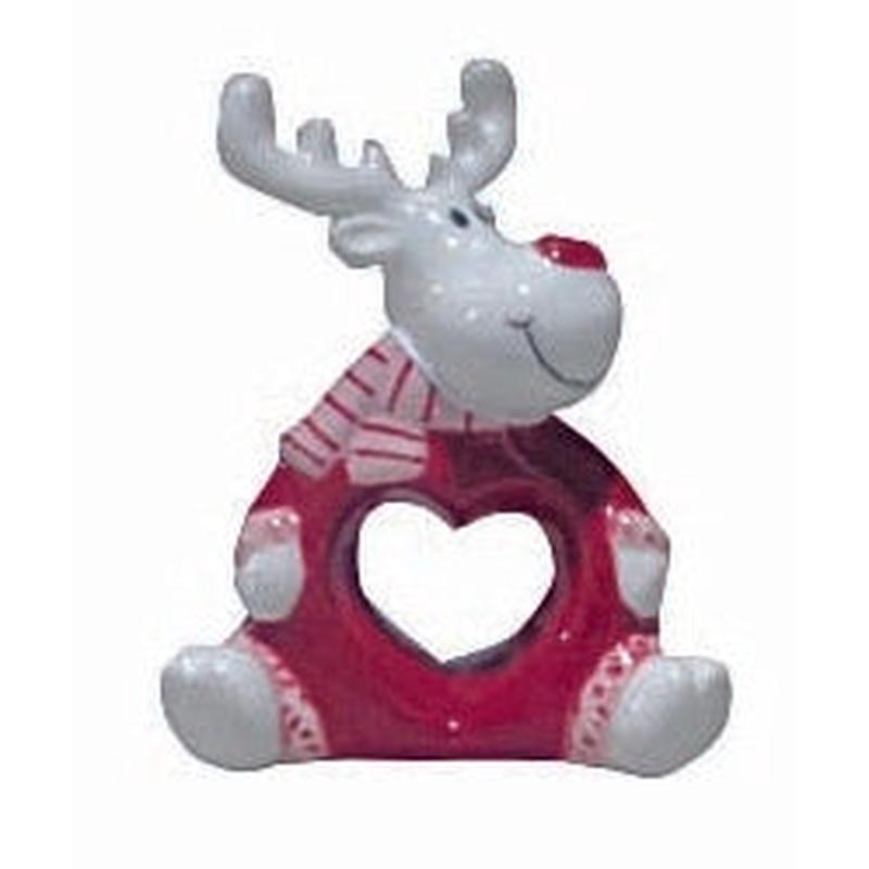 Red Reindeer Towel Holder 7x4.5x9 - Default Title