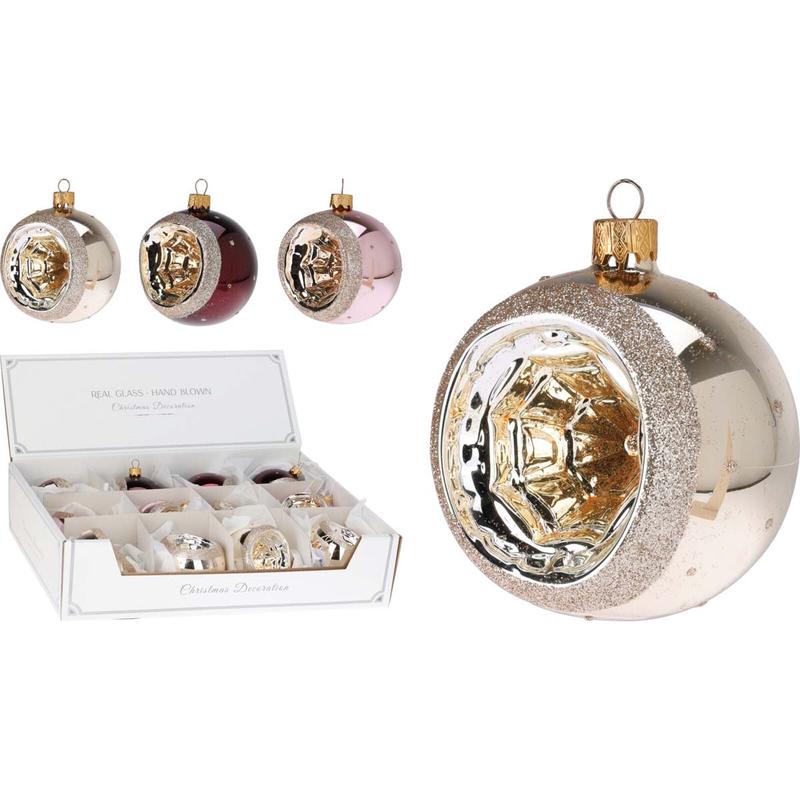 Royal Glass Christmas Ball 8cm 3 Pieces