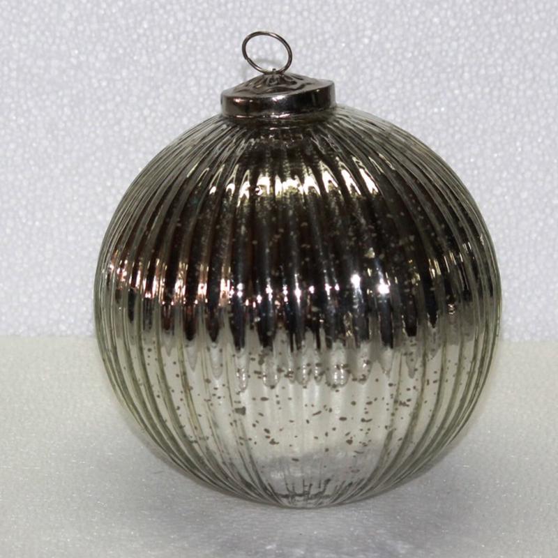 Silver Glass Ball 15cm - Default Title