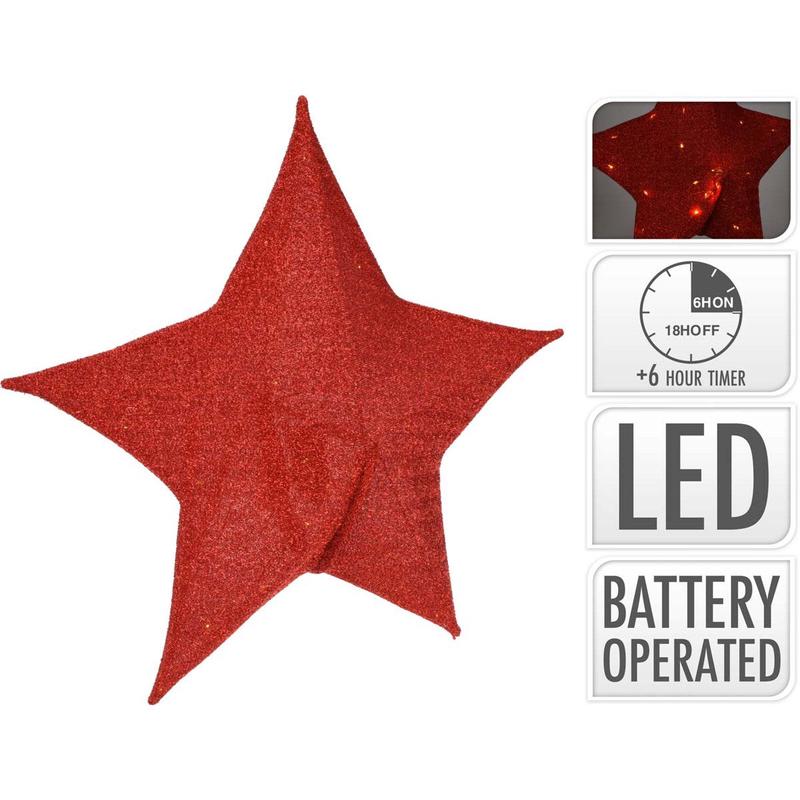 Star Pendant Red 40 LED 70x26cm - Default Title