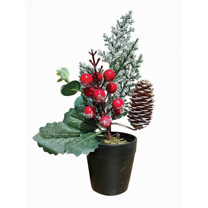 Tabletop Arrangement with Koununaria & Berries 25cm - Default Title