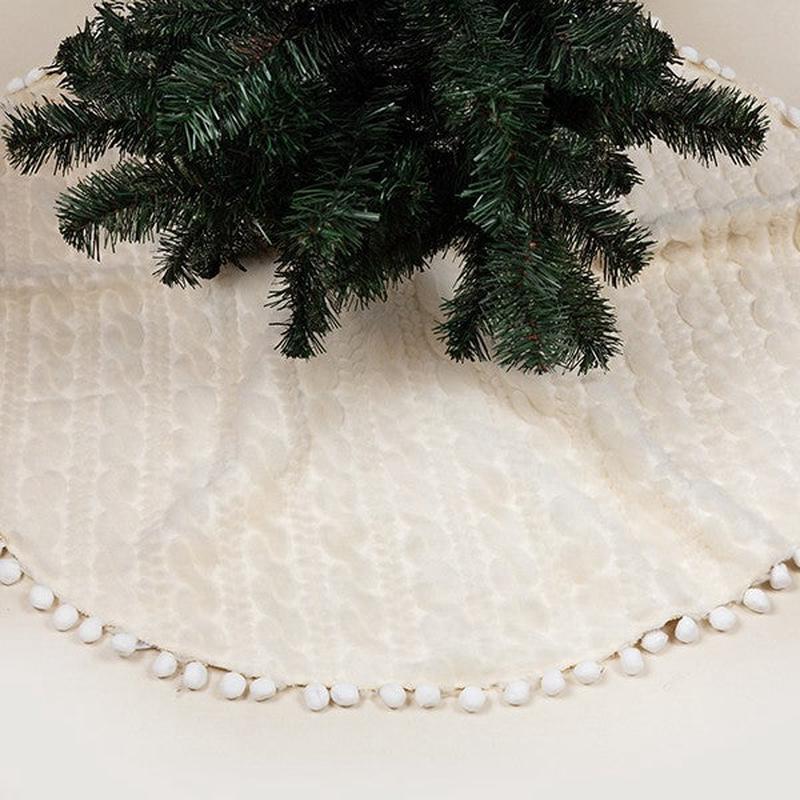 TREE LEGS WHITE WITH POM POM 114cm - Default Title