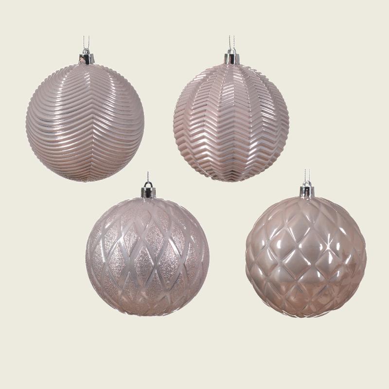 Unbreakable Ball Embossed Rotten Apple 10cm Set of 4 Pieces - Default Title