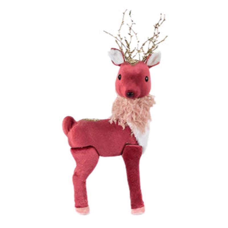 VELVET REINDEER BORDEAUX 18x9x40 - Default Title