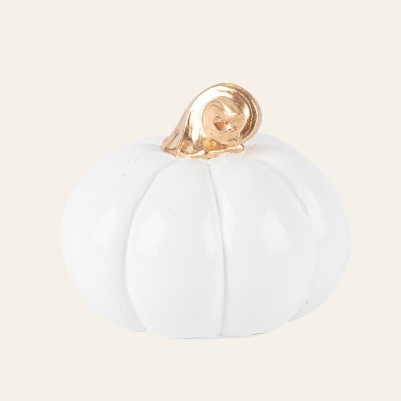 White Resin Pumpkin 10x10x9 - Default Title