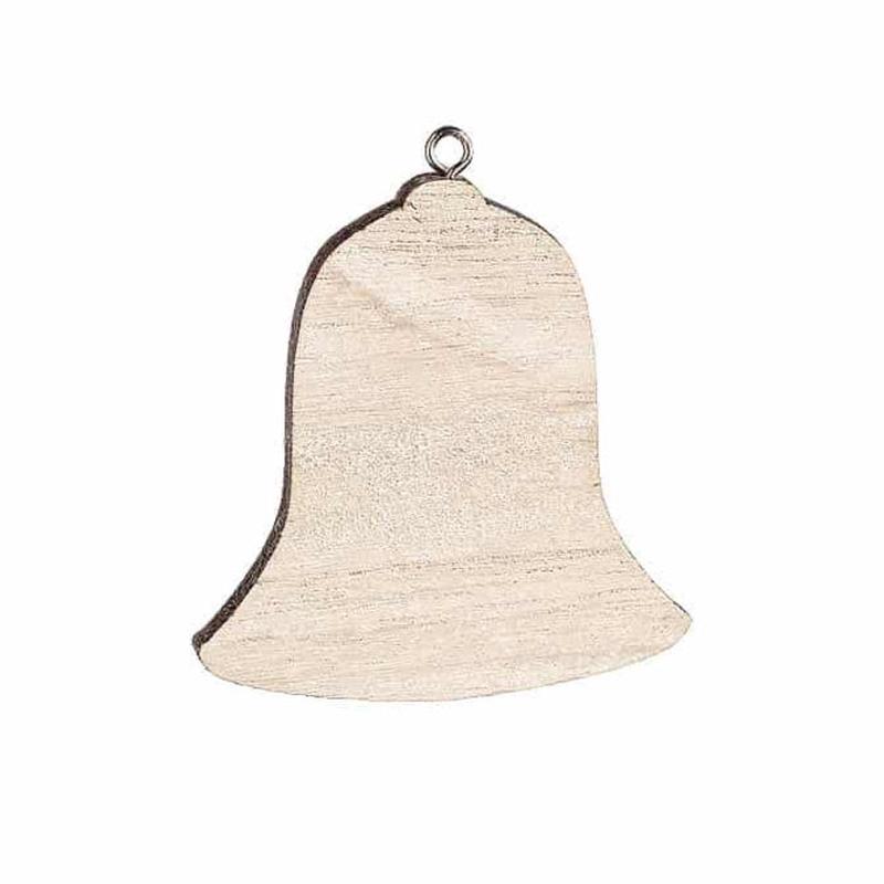Wooden Bell White S/12 7cm - Default Title
