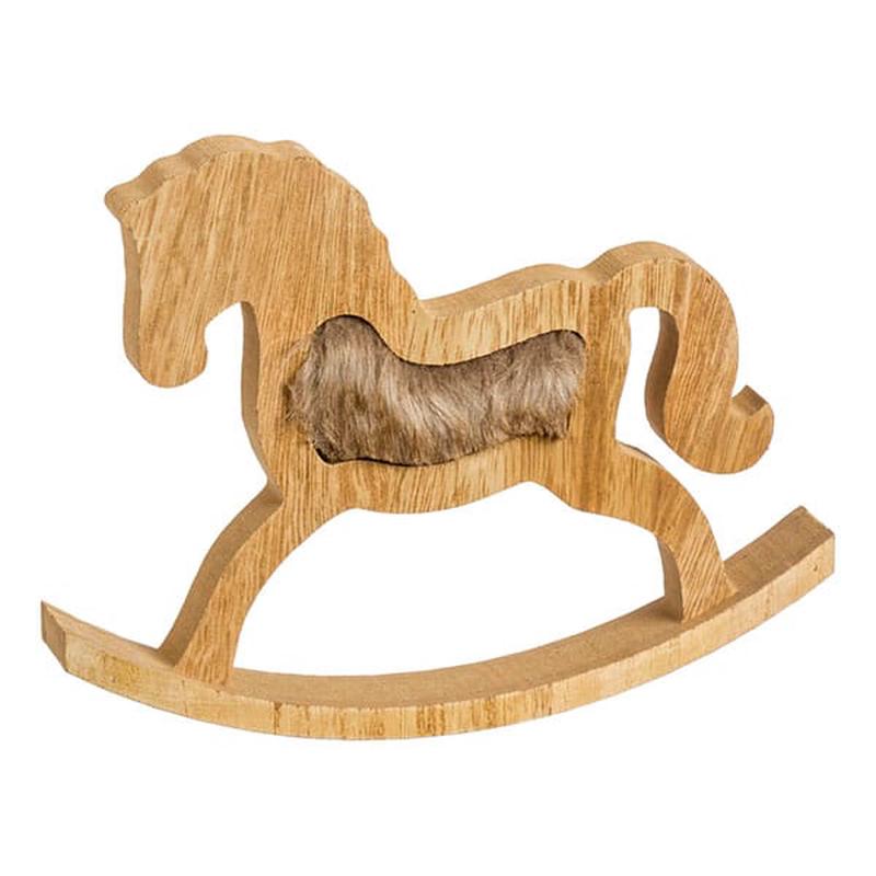 Wooden Rocking Horse 22x17cm - Default Title