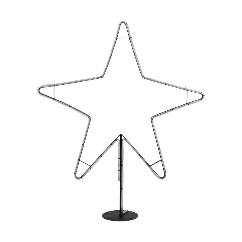 XMAS-STAR-BIG Christmas Decorative Light LED 19.5W 780lm 360 AC 220-240V Waterproof IP65 Warm White 2700K - Black & Transparent - L114 x W25 x H132