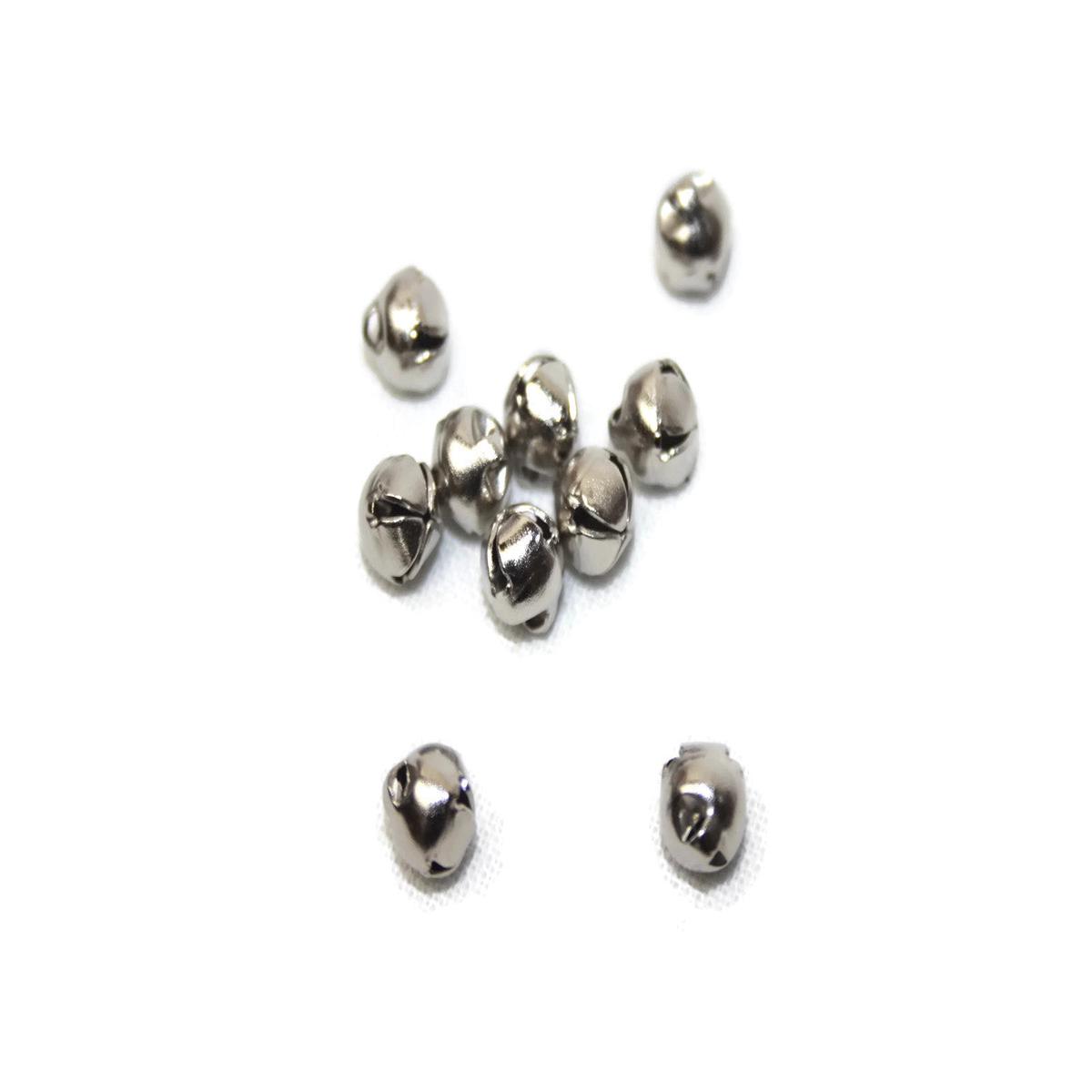 10 x Trimits Mini Jingle Bells - Silver x 6mm