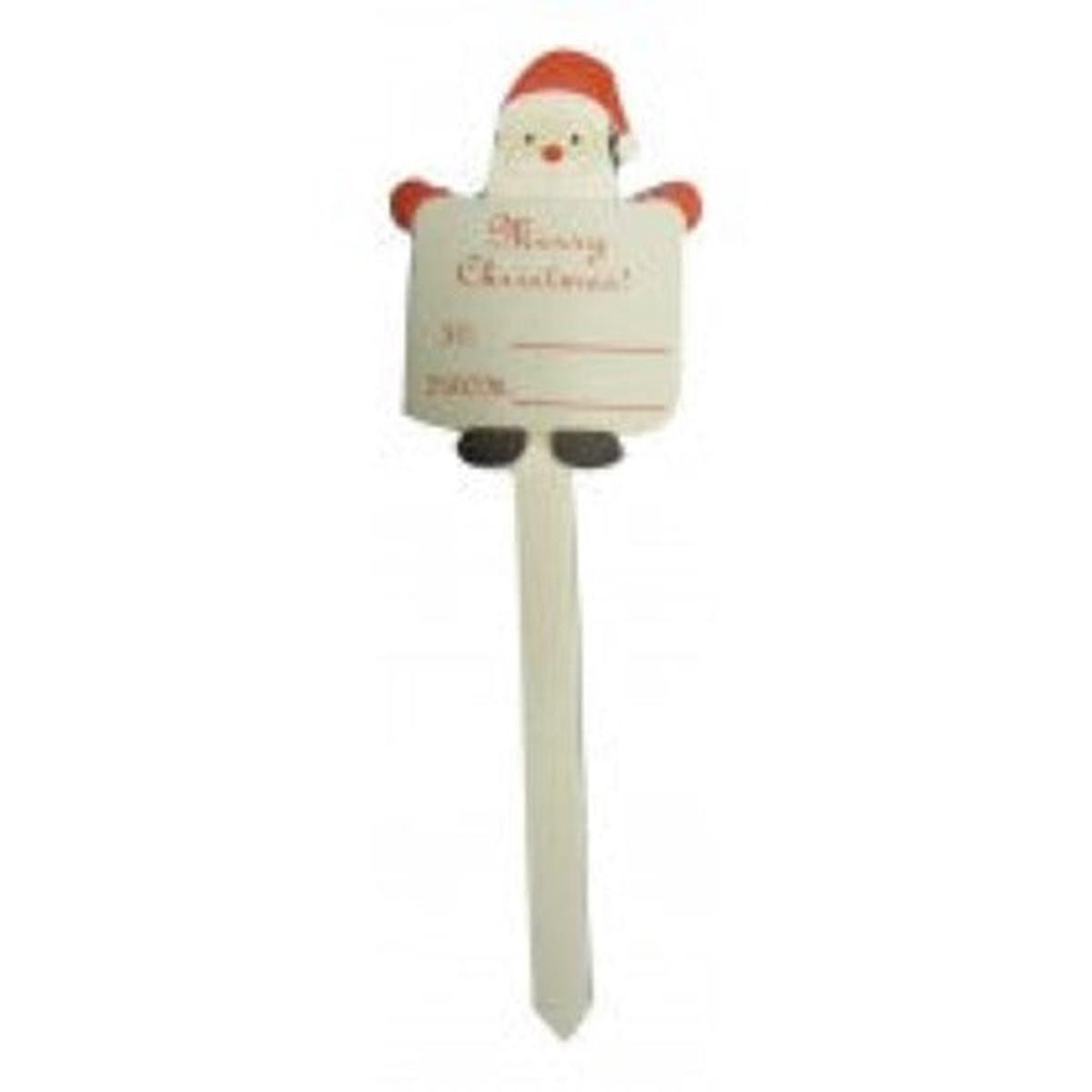 12 x Wooden Merry Christmas Picks